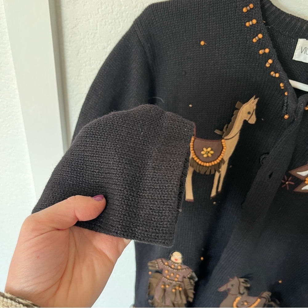 Vintage Victoria Harbour Women's Medium Western Native American Cardigan Sweater - Picture 5 of 7
